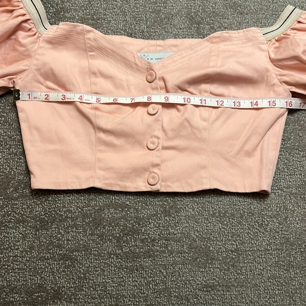 Goretty Medina Pink Crop Balloon 3/4 Length Sleeves Size S - Picture 2 of 8